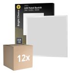 Confezione Multipack 12x Pannello A LED Bright Choice Backlit 36W 3240lm - 840 Bianco Freddo | 60x60cm - UGR <22