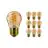 Confezione Multipack 10x Philips MASTER Value LED Lustre E27 Sferica Oro 2.6W 136lm - 820 Bianco Molto Caldo | Sostitutiva 15W