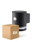 Confezione Multipack 4x D'Lite Solis Luce Da Parete Solar Nero Up & Down - 830 Luce Calda -  | IP54 - Sensore Di Movimento
